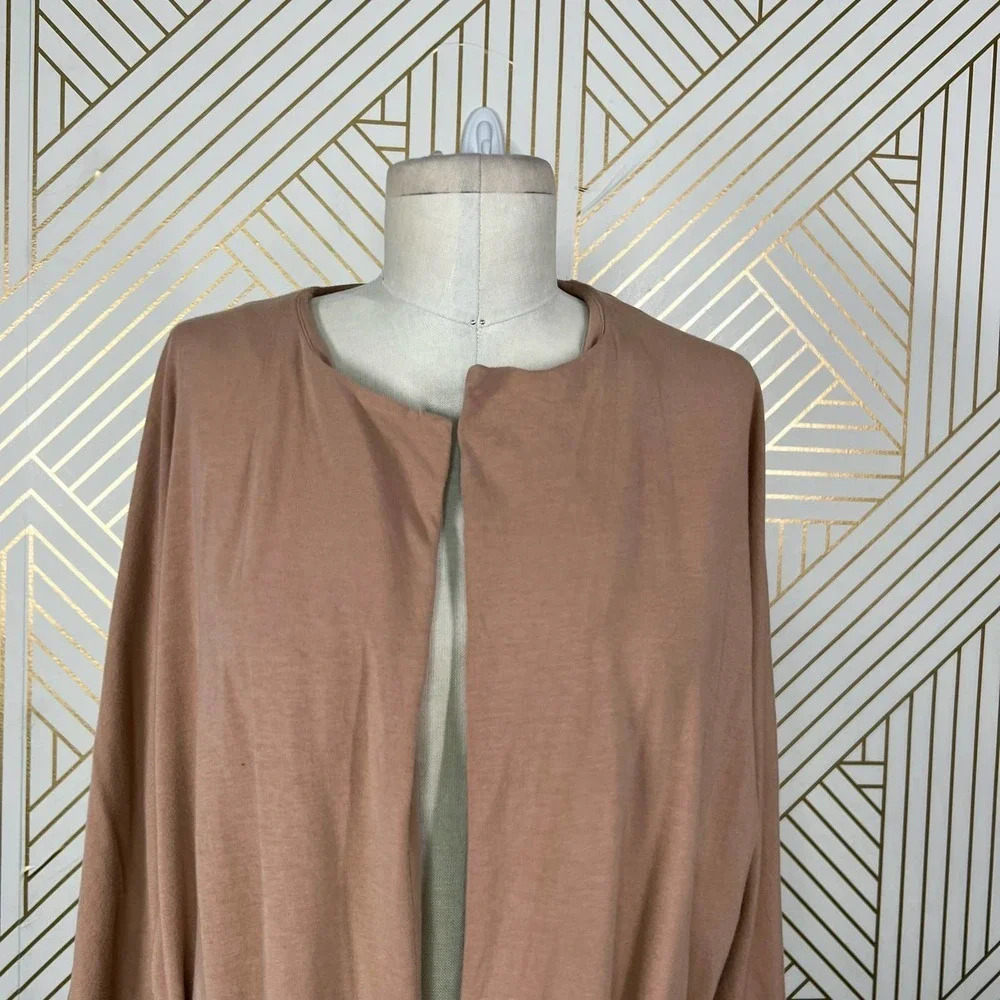 Miakoda Organic Cotton Kimono Robe Tan Size S/M — image 3 of 8